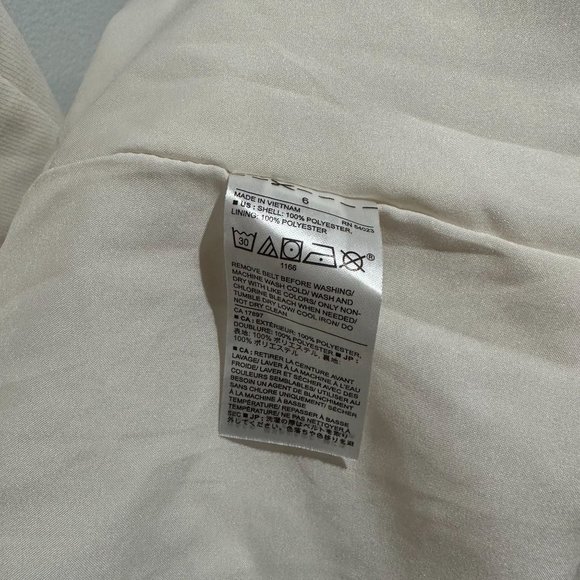 Banana Republic Ivory Cream Collared Sleeveless Trench Dress Size 6 Women Office - Picture 4 of 4